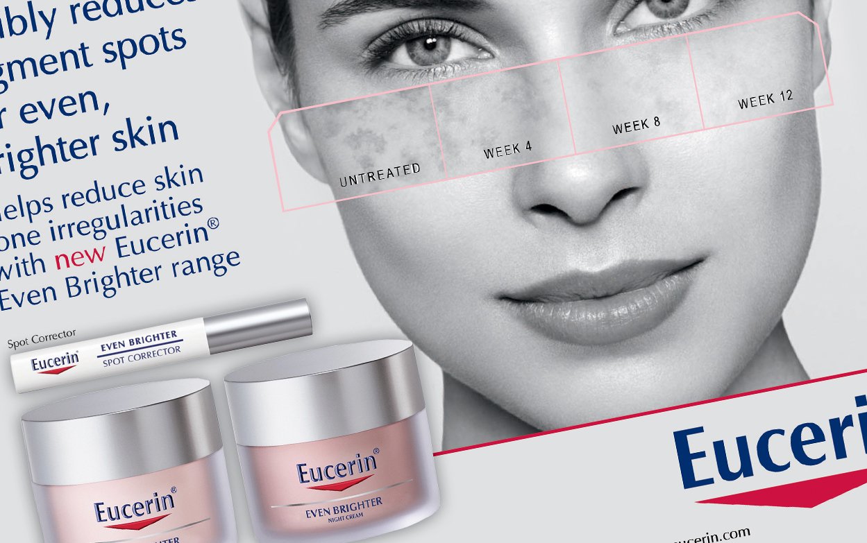 Bright correct. Эуцерин реклама. Eucerin реклама. Eucerin ads. Эуцерин логотип.